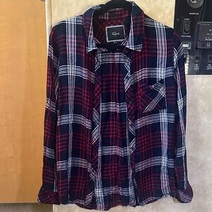 Rails Red and Navy Plaid Button Down Shirt